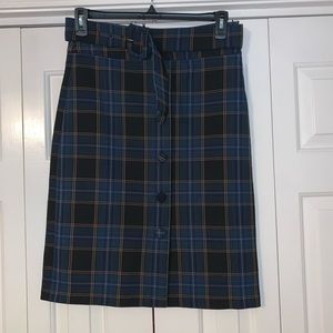 Brand New Anthropologie Plaid Skirt